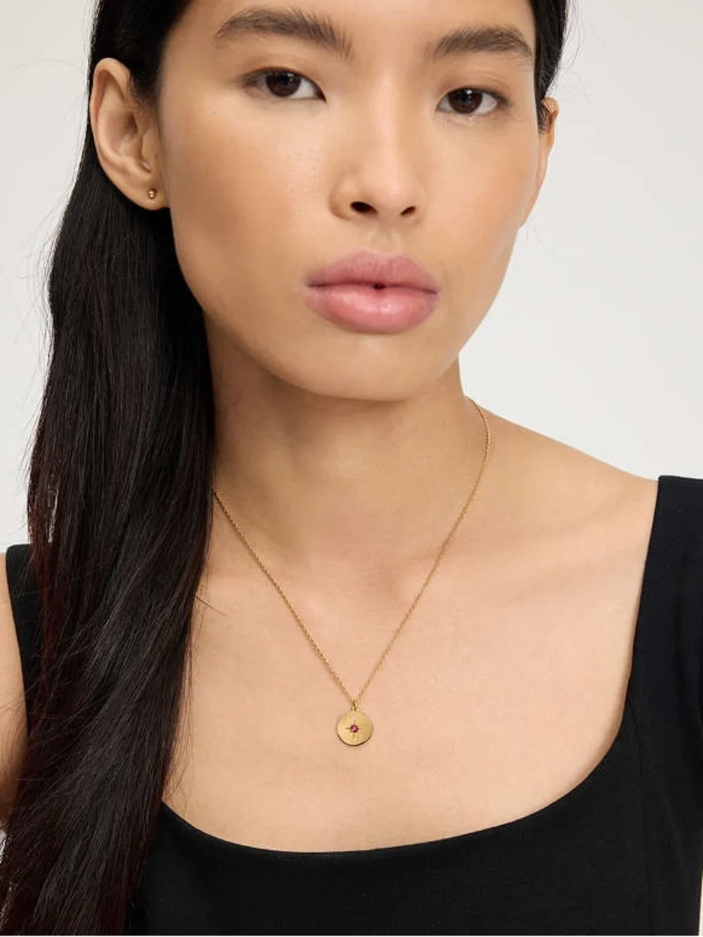 NWT $ kate spade The Color Spark Collection Red Strength Medallion Necklace